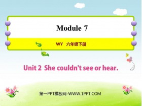《She couldn’t see or hear》PPT教学课件-第一PPT