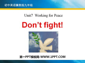 《Don’t Fight!》Work for Peace PPT下载-第一PPT