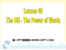 《The UN-The Power of Words》Work for Peace PPT课件下载-第一PPT