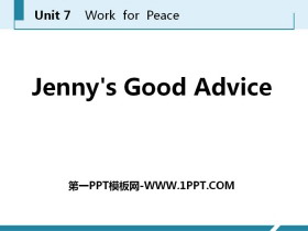 《Jenny’s Good Advice》Work for Peace PPT免费课件-第一PPT