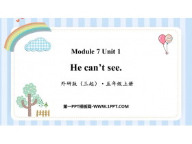 《He can’t see》PPT免费下载-第一PPT