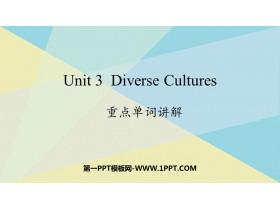 《Diverse Cultures》重点单词讲解 PPT课件-第一PPT