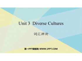《Diverse Cultures》词汇辨析 PPT课件-第一PPT