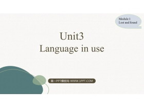 《Language in use》Lost and found PPT课件下载-第一PPT