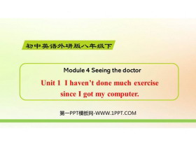 《I haven’t done much exercise since I got my computer》Seeing the doctor PPT优质课件-第一PPT