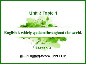 《English is widely spoken throughout the world》SectionB PPT-第一PPT