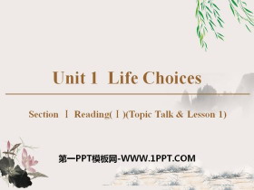 《Life Choices》Section ⅠPPT-第一PPT