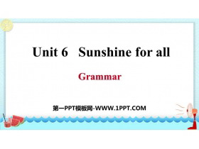 《Sunshine for all》Grammar PPT习题课件-第一PPT