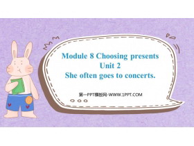 《She often goes to concerts》PPT课件下载-第一PPT