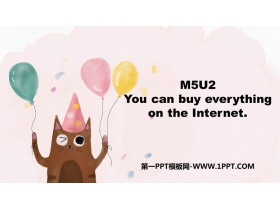 《You can buy everything on the Internet》Shopping PPT免费下载-第一PPT