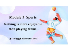 《Nothing is more exciting than playing tennis》Sports PPT免费课件-第一PPT