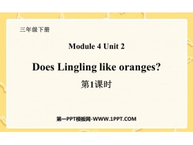 《Does Lingling like oranges?》PPT课件(第1课时)-第一PPT