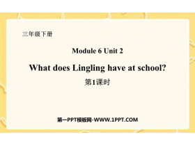 《What does Lingling have at school?》PPT课件(第1课时)-第一PPT