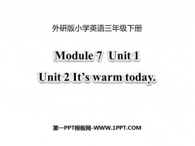 《It’s warm today》PPT免费下载-第一PPT