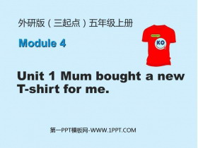 《Mum bought a new T-shirt for me》PPT免费下载-第一PPT