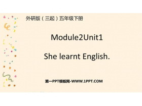 《She learnt English》PPT免费课件-第一PPT