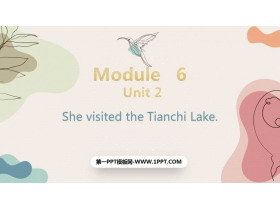 《She visited the Tianchi Lake》PPT免费下载-第一PPT