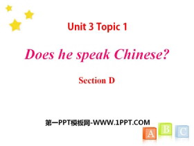 《Does he speak Chinese?》SectionD PPT-第一PPT