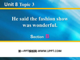 《He said the fashion show was wonderful》SectionB PPT-第一PPT
