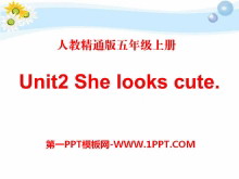 《She looks cute》PPT课件2-第一PPT