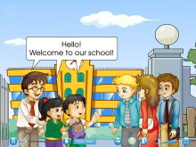 《Welcome to our school》Flash动画课件7-第一PPT