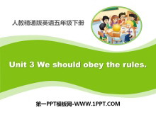 《We should obey the rules》PPT课件2-第一PPT