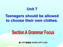 《Teenagers should be allowed to choose their own clothes》PPT课件9-第一PPT