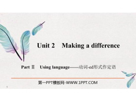 《Making a difference》PartⅡ PPT课件-第一PPT