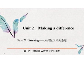 《Making a difference》PartⅣ PPT课件-第一PPT