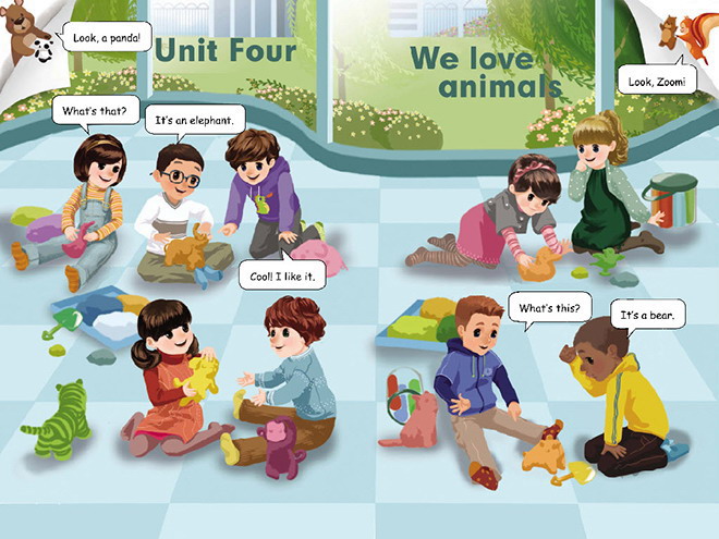图片[1]-《Unit4 We love animals》Flash动画课件-第一PPT