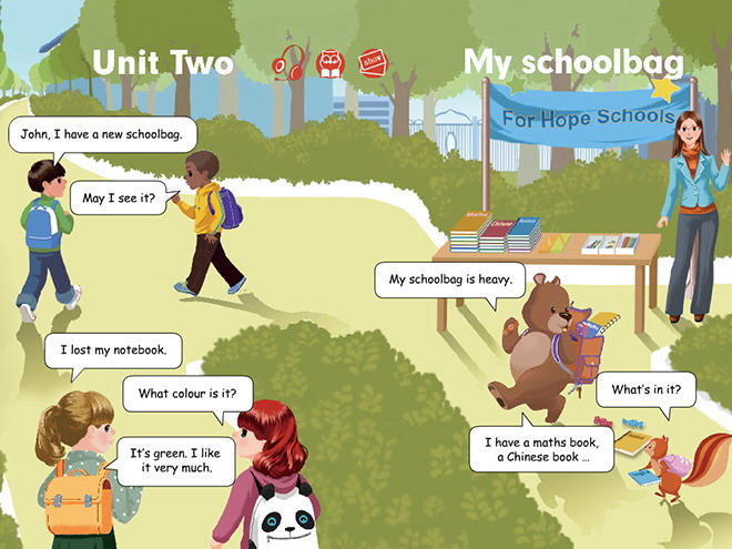 图片[1]-《Unit2 My schoolbag》Flash动画课件-第一PPT