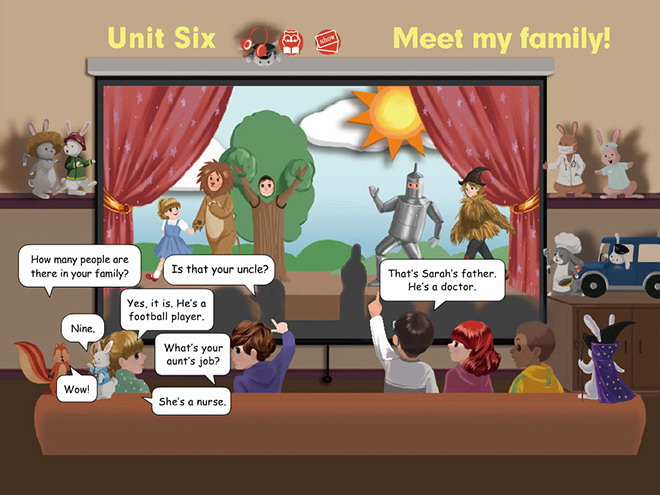 图片[1]-《Unit6 Meet my family!》Flash动画课件-第一PPT