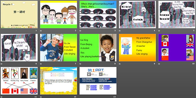 图片[2]-人教版PEP三年级英语下册《recycle1》第一课时PPT课件-第一PPT