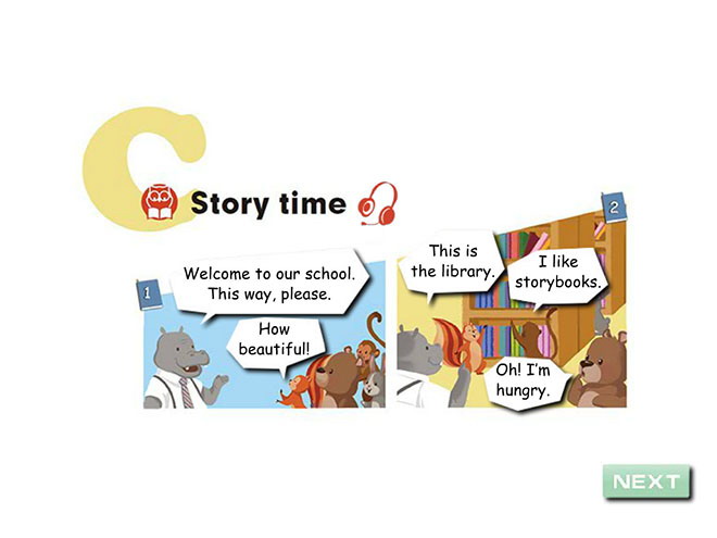 图片[1]-《My School》story time Flash动画课件-第一PPT