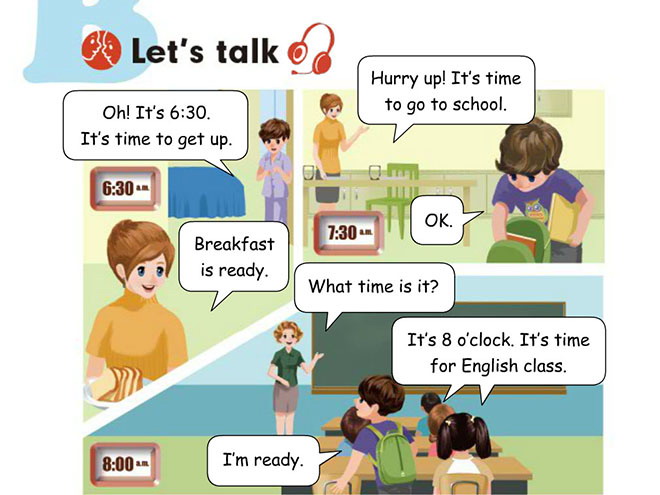 图片[1]-《What Time Is It?》lets talk Flash动画课件2-第一PPT
