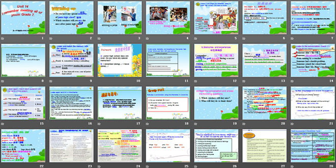 图片[2]-《I remember meeting all of you in Grade 7》PPT课件4-第一PPT