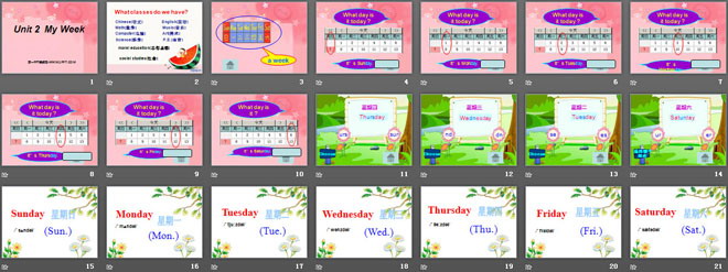 图片[2]-《My week》PPT课件-第一PPT