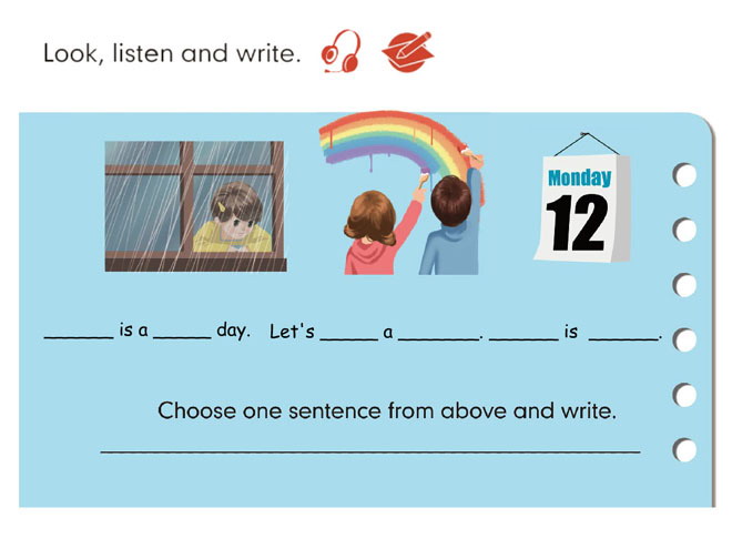 图片[1]-《There is a big bed》looklisten and write Flash动画课件-第一PPT