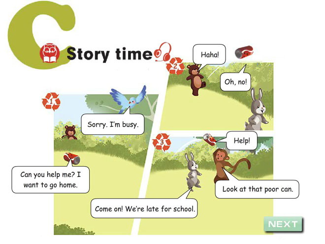 图片[1]-《There is a big bed》story time Flash动画课件-第一PPT