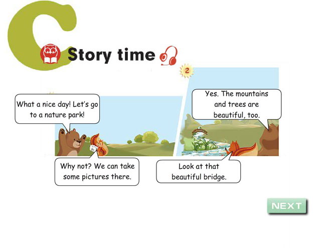 图片[1]-《In a nature park》story time Flash动画课件-第一PPT
