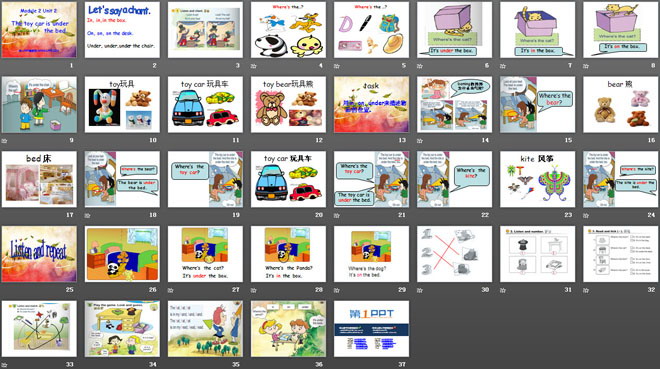 图片[2]-《The toy car is under the bed》PPT课件4-第一PPT