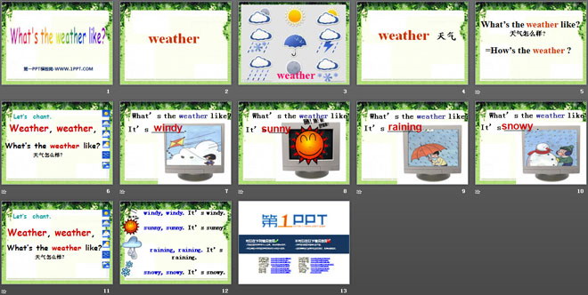 图片[2]-《What’s the weather like?》PPT课件3-第一PPT