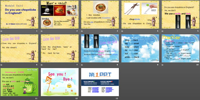 图片[2]-《Do you use chopsticks in England》PPT课件-第一PPT