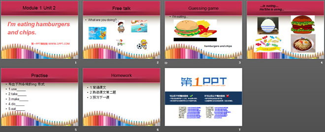 图片[2]-《I’m eating hamburgers and chips》PPT课件-第一PPT