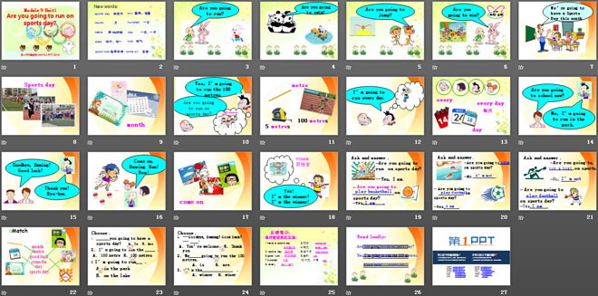 图片[2]-《Are you going to run on Sports Day?》PPT课件2-第一PPT