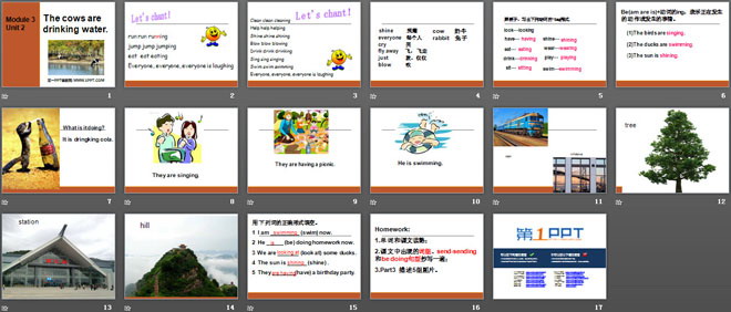 图片[2]-《The cows are drinking water》PPT课件3-第一PPT
