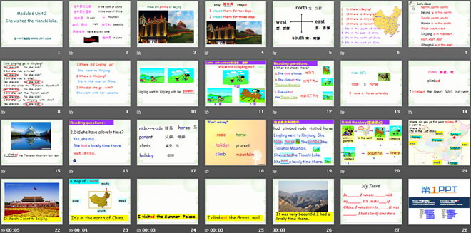 图片[2]-《She visited the Tianchi Lake》PPT课件4-第一PPT