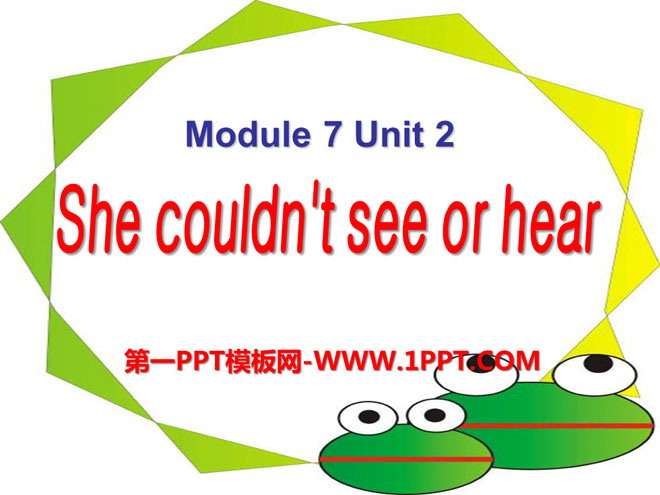 图片[1]-《She couldn’t see or hear》PPT课件-第一PPT