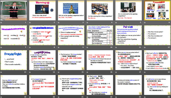 图片[2]-《I’ve also entered lots of speaking competitions》Experiences PPT课件2-第一PPT