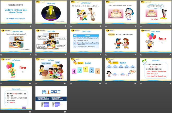 图片[2]-《I’m in Class OneGrade Three》PPT课件4-第一PPT